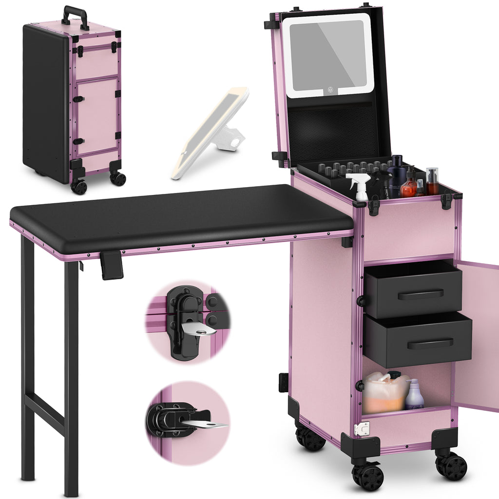 EasyinBeauty Rolling Portable Manicure Table