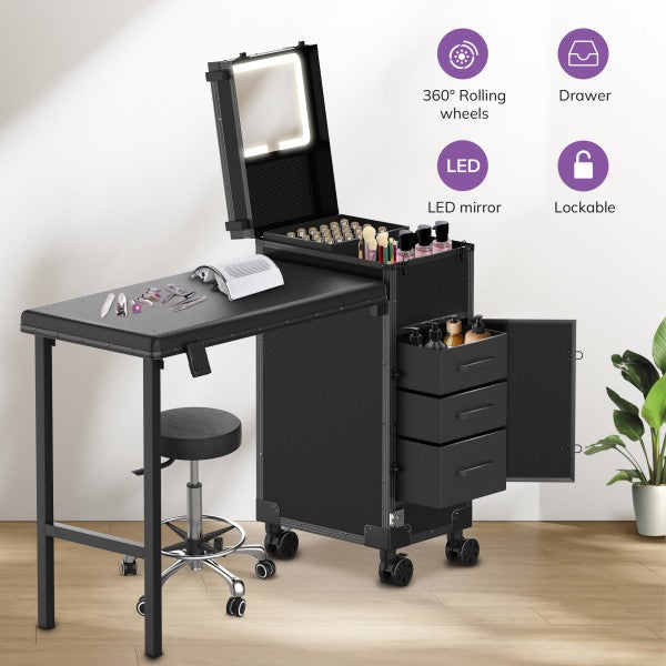 EasyinBeauty Rolling Portable Manicure Table