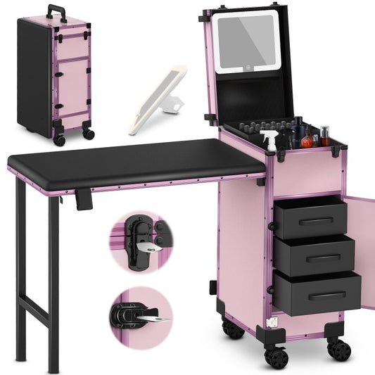 EasyinBeauty Rolling Portable Manicure Table