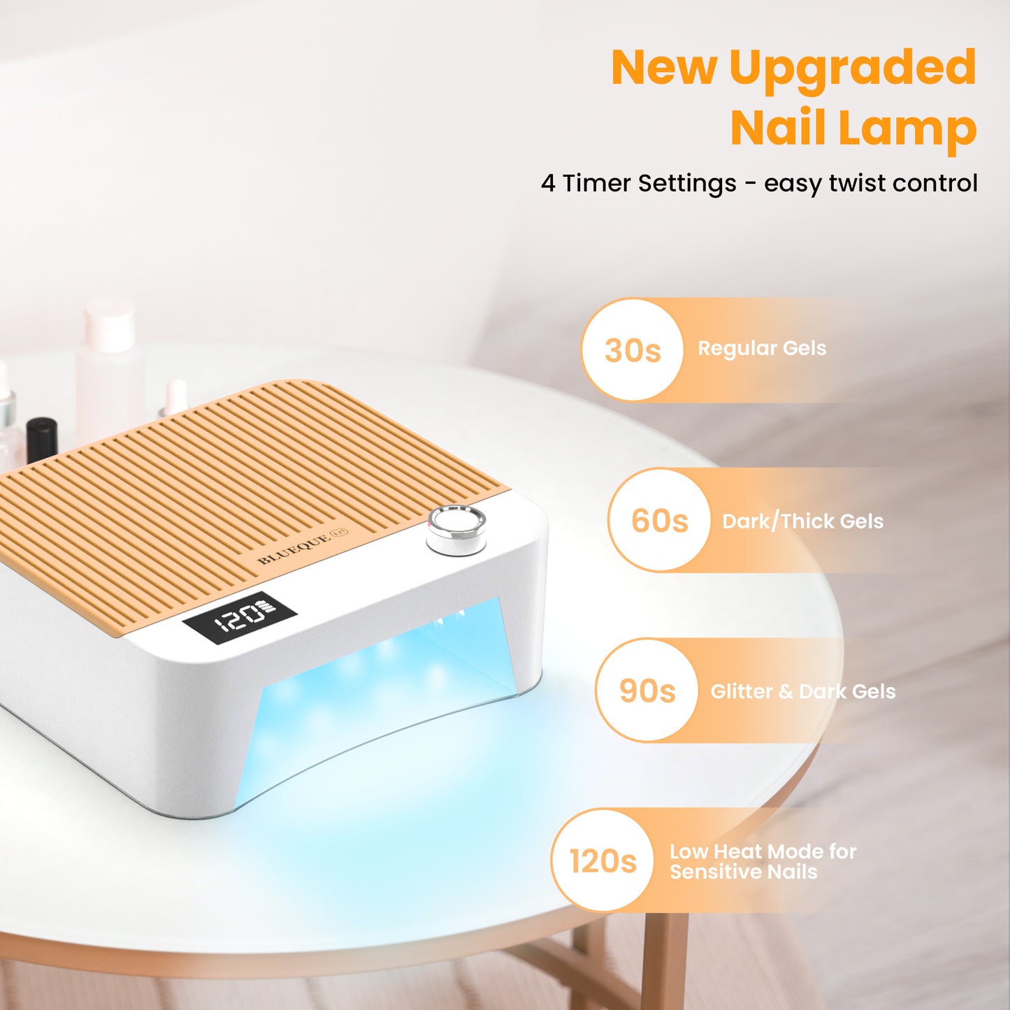 Cordless UV LED Nail Lamp- Orange