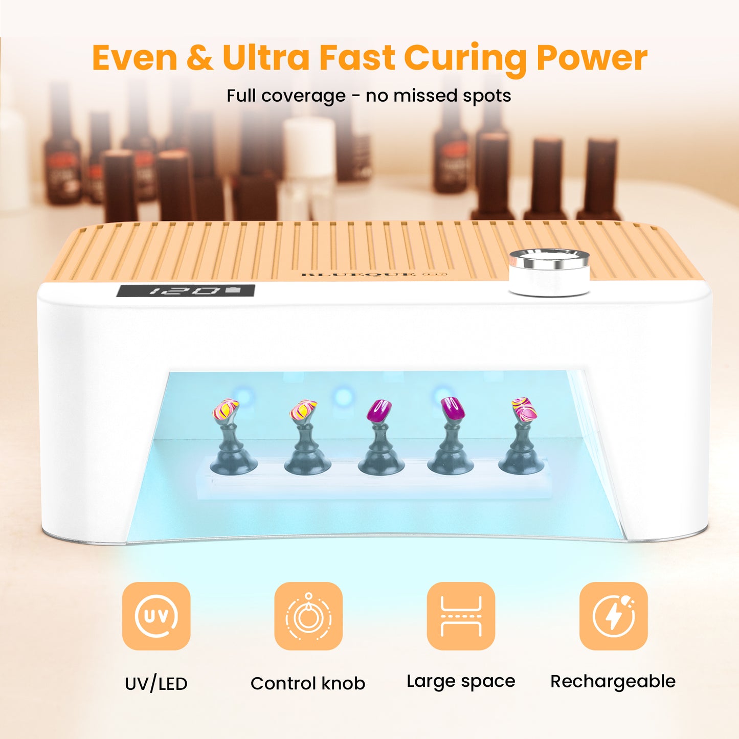 Cordless UV LED Nail Lamp- Orange
