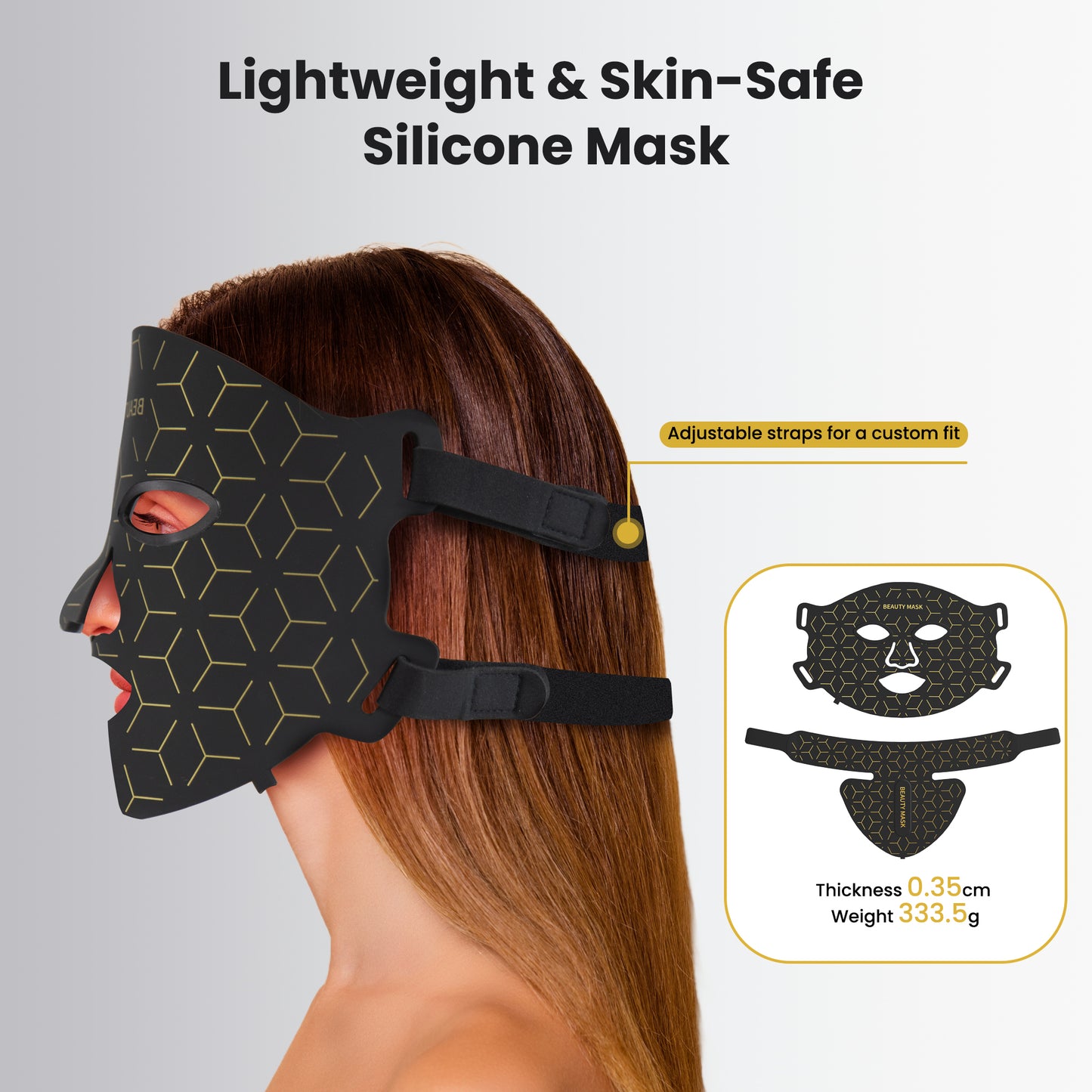 Red Light Therapy For Face & Neck Mask With LED Lights