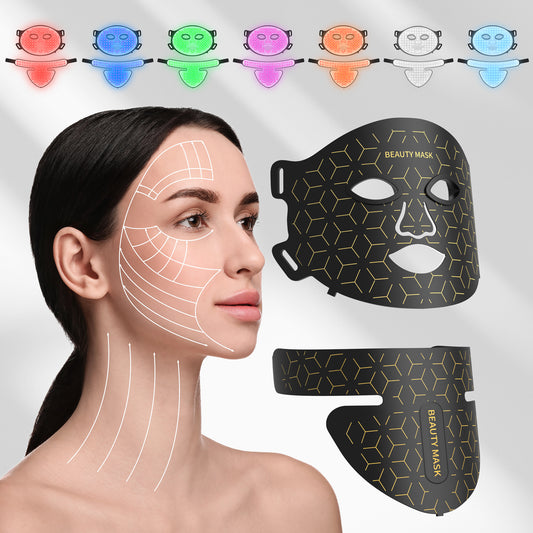 Red Light Therapy For Face & Neck Mask With LED Lights