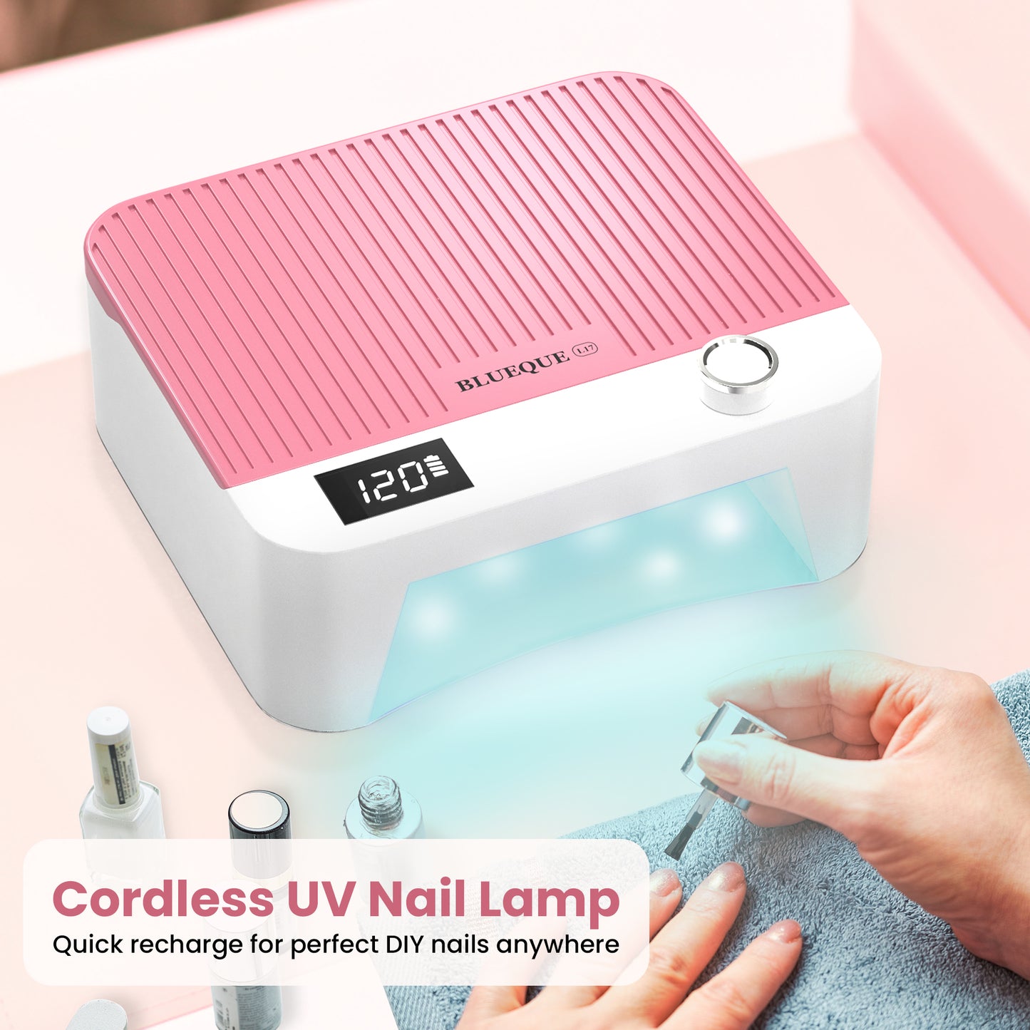Cordless UV LED Nail Lamp - Pink