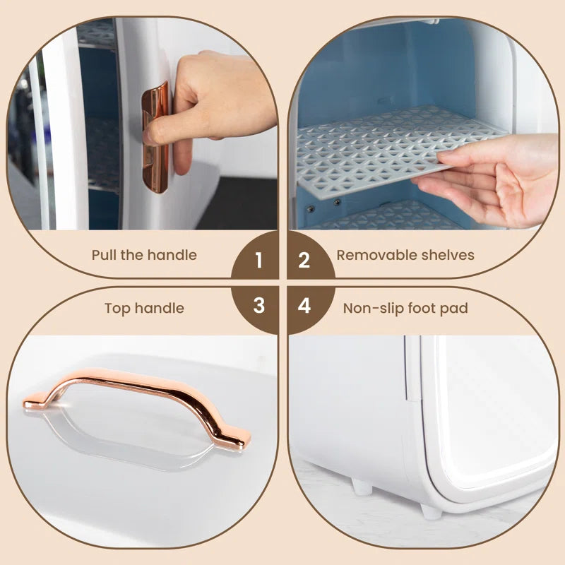 EasyinBeauty Portable Countertop Mini Fridge