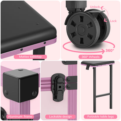 EasyinBeauty Rolling Portable Manicure Table