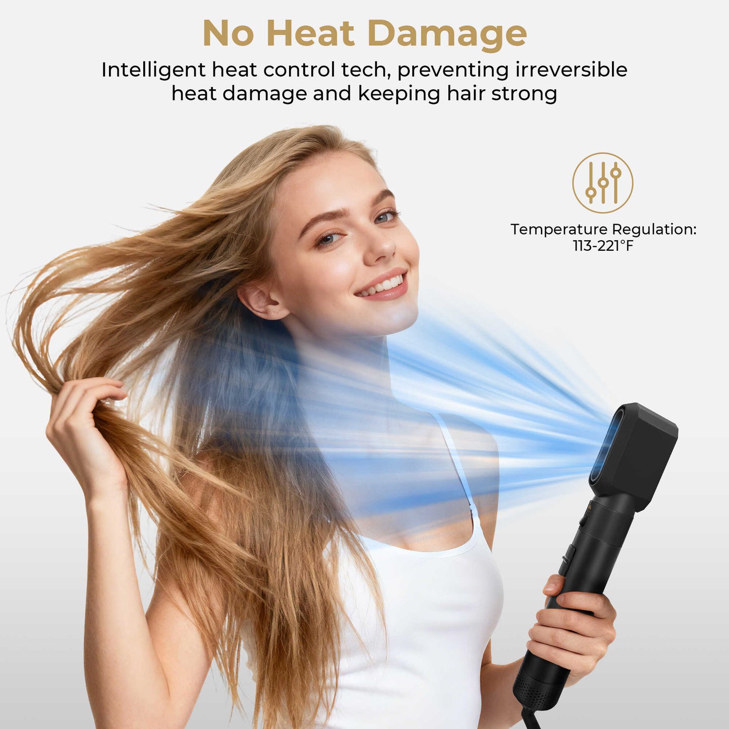 5 in 1 Blow Dry Brush | Multi Hair Styler for All Hair Lengths - Black