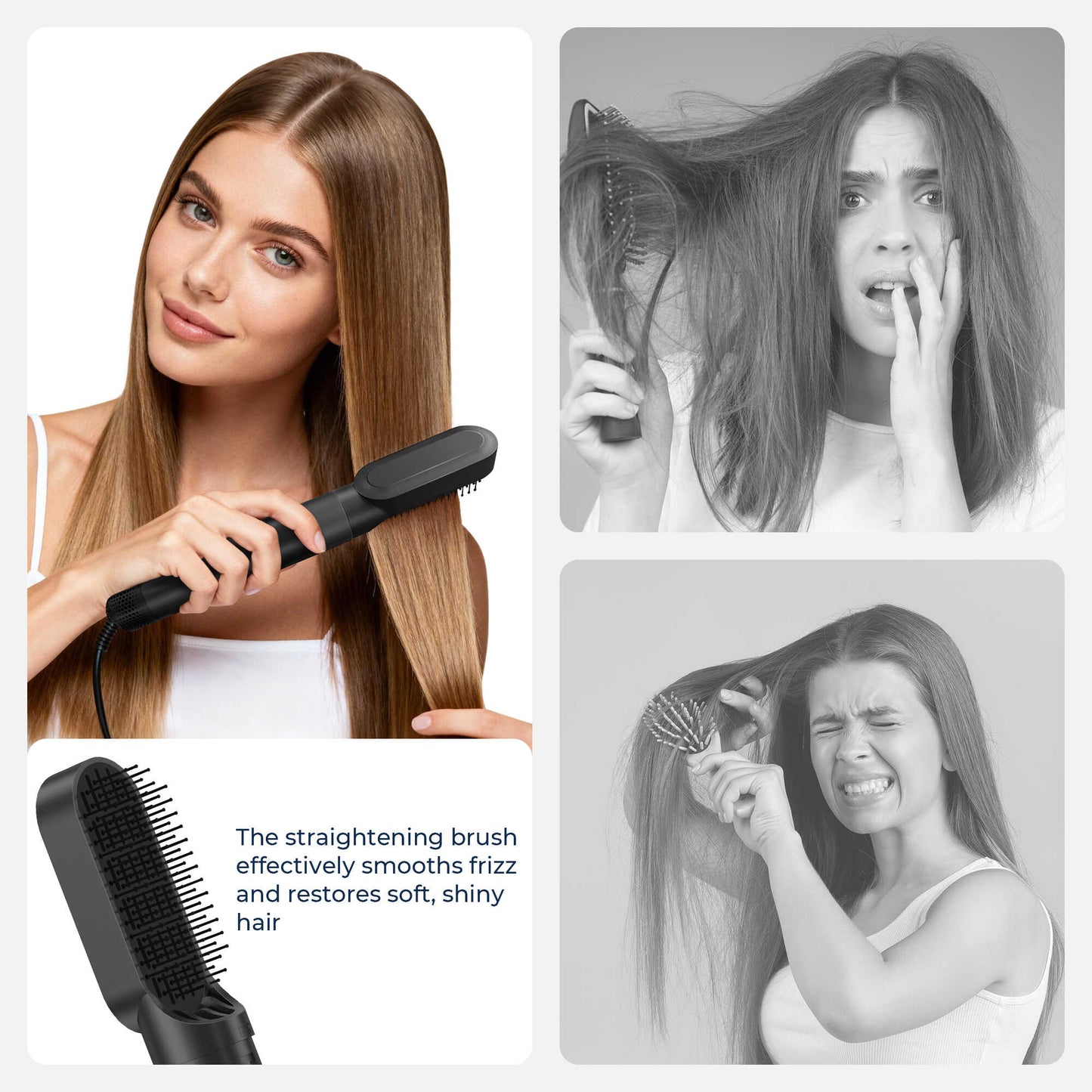 5 in 1 Blow Dry Brush | Multi Hair Styler for All Hair Lengths - Black