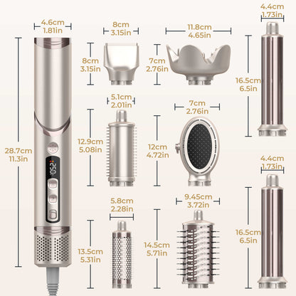 8-in-1 Hot Air Styling Brush Ions Hair Styler