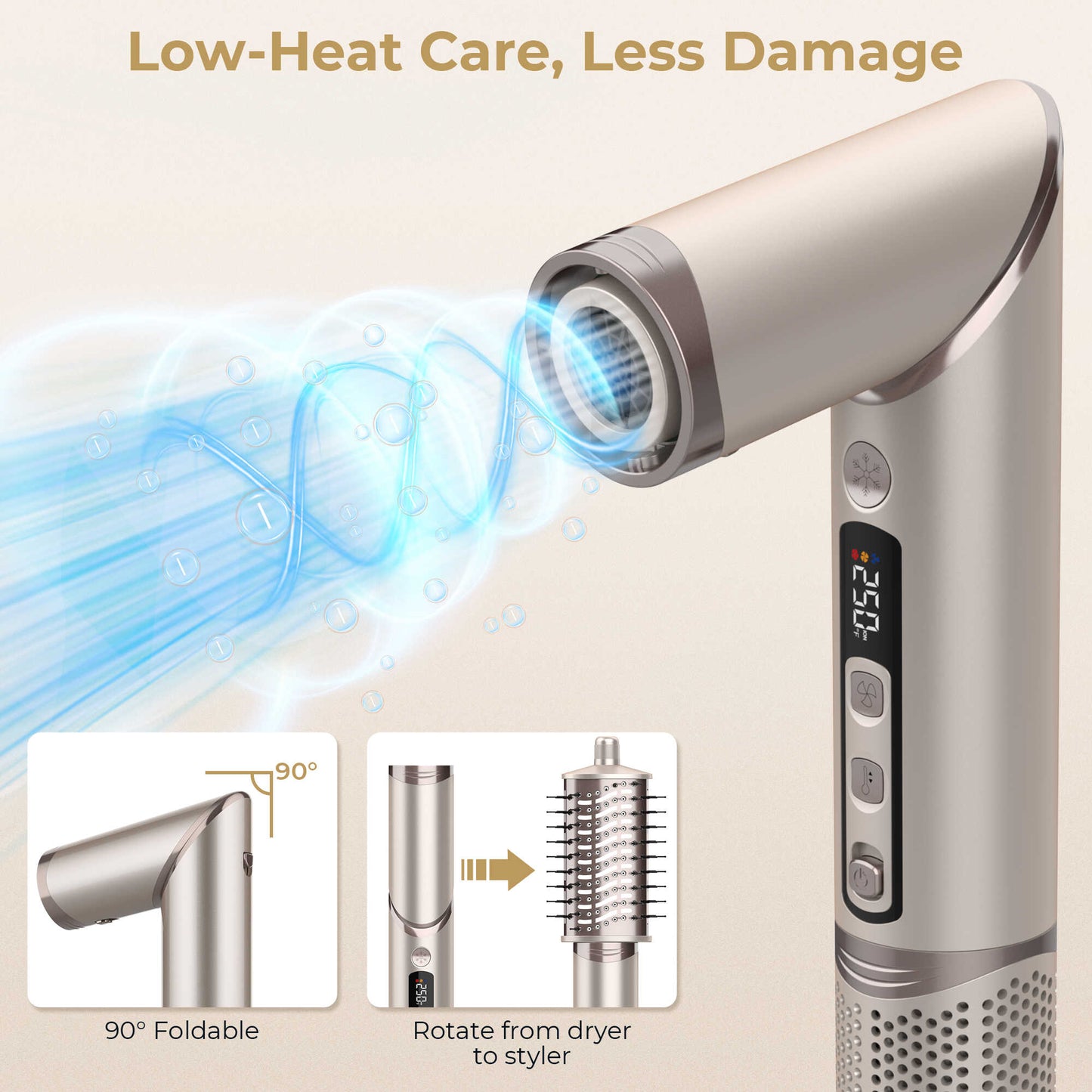 8-in-1 Hot Air Styling Brush Ions Hair Styler