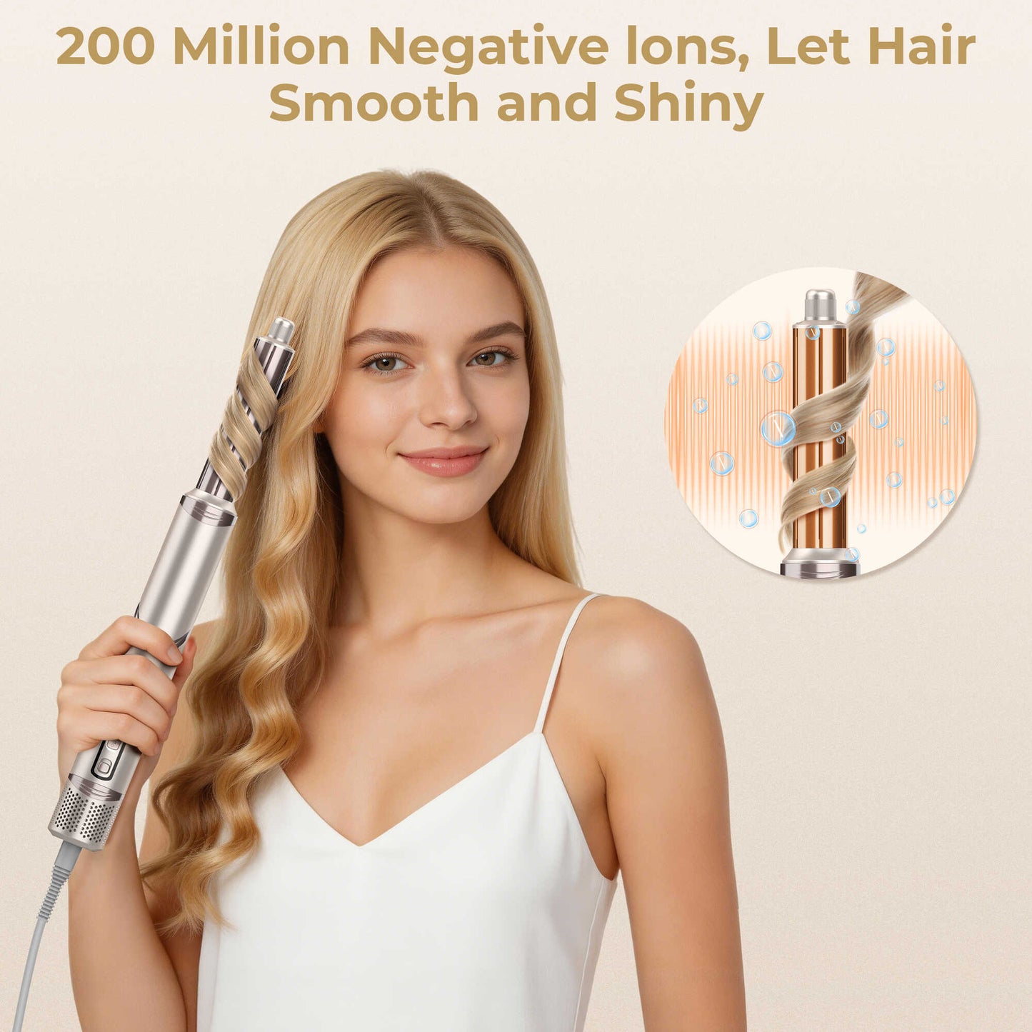 8-in-1 Hot Air Styling Brush Ions Hair Styler