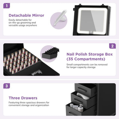 EasyinBeauty Rolling Portable Manicure Table