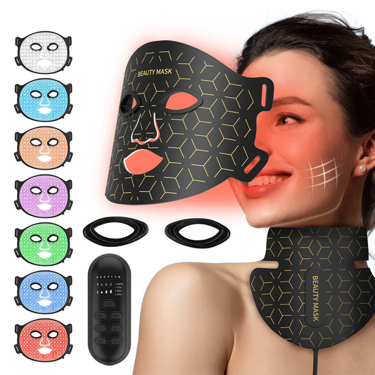 Red Light Therapy For Face & Neck Mask With LED Lights