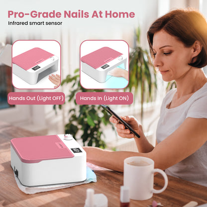 Cordless UV LED Nail Lamp - Pink