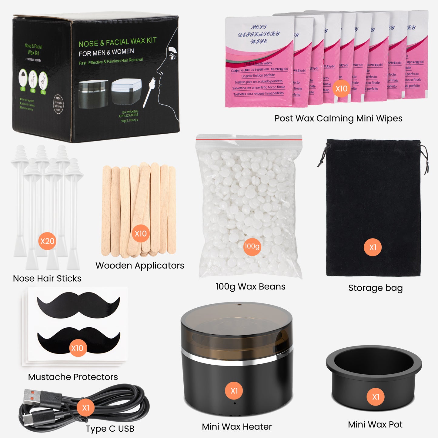 EASYINBEAUTY Nose Wax Warmer Kit