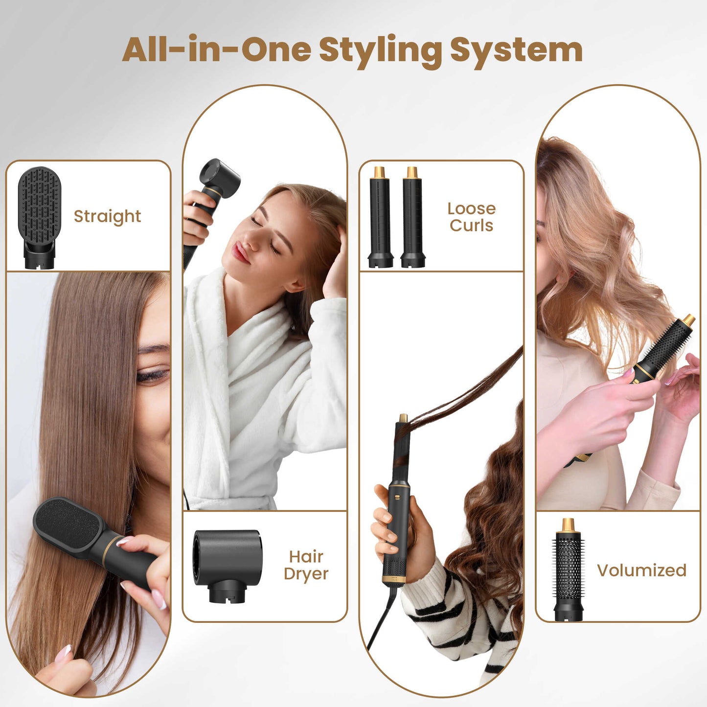 5-in-1 Hot Air Styling Brush Multi Hair Styler