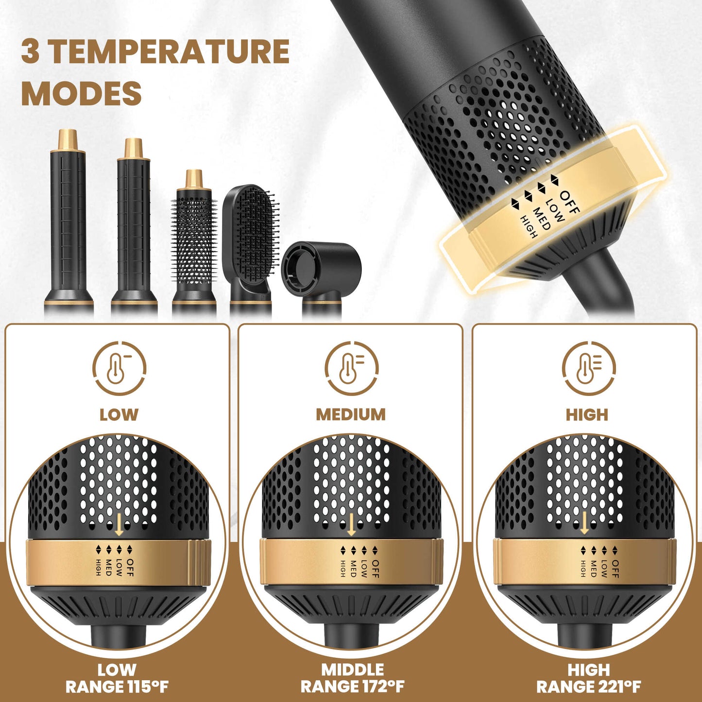5-in-1 Hot Air Styling Brush Multi Hair Styler