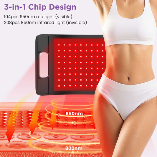 EASYINBEAUTY 660nm&850nm Red Light Therapy Lamp for Face and Body