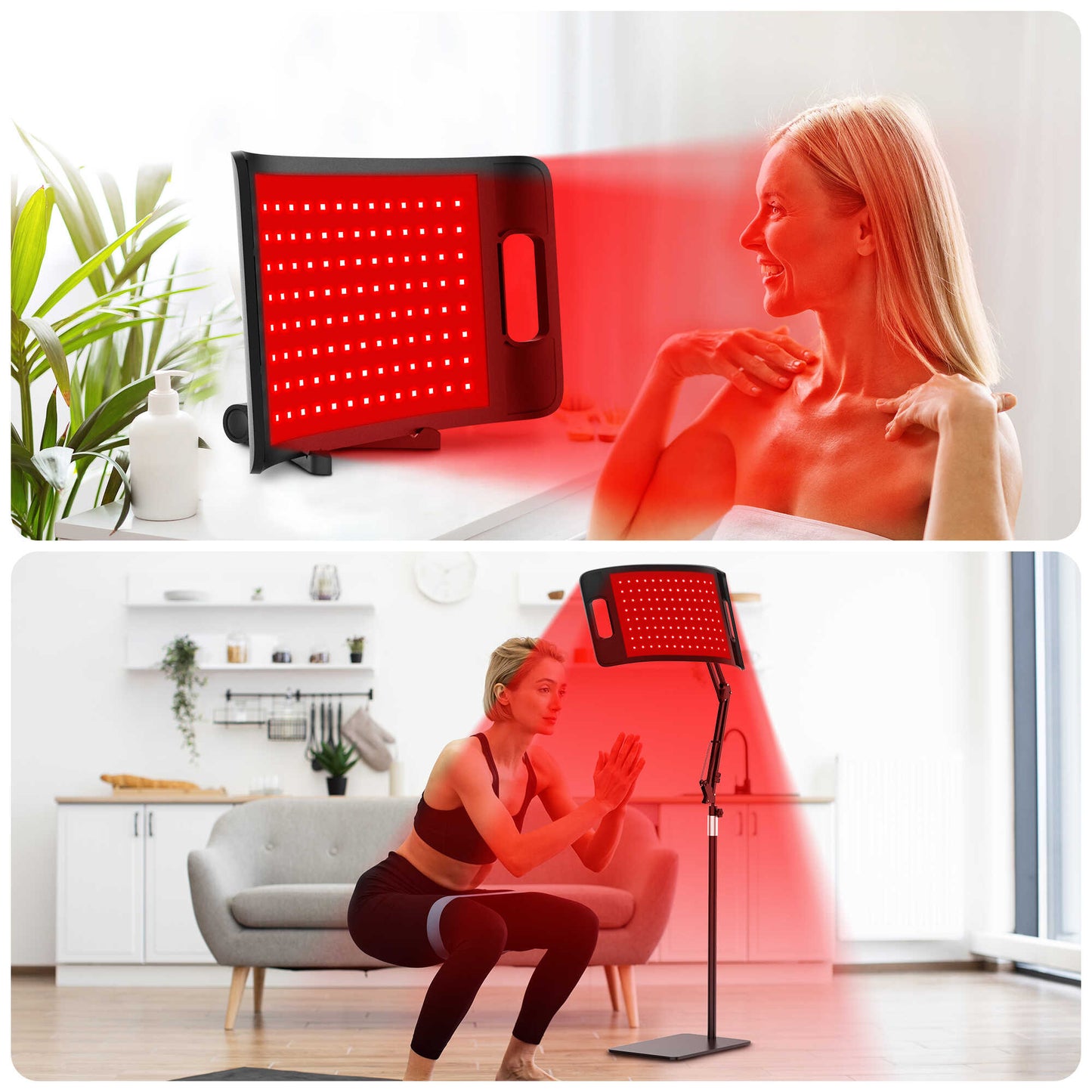 EASYINBEAUTY 660nm&850nm Red Light Therapy Lamp for Face and Body