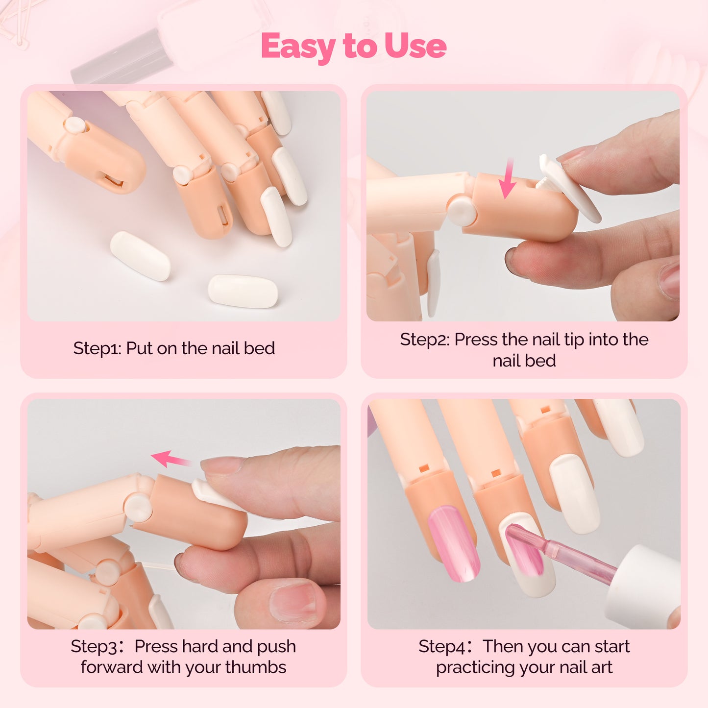 EasyinBeauty Nail Practice Hand
