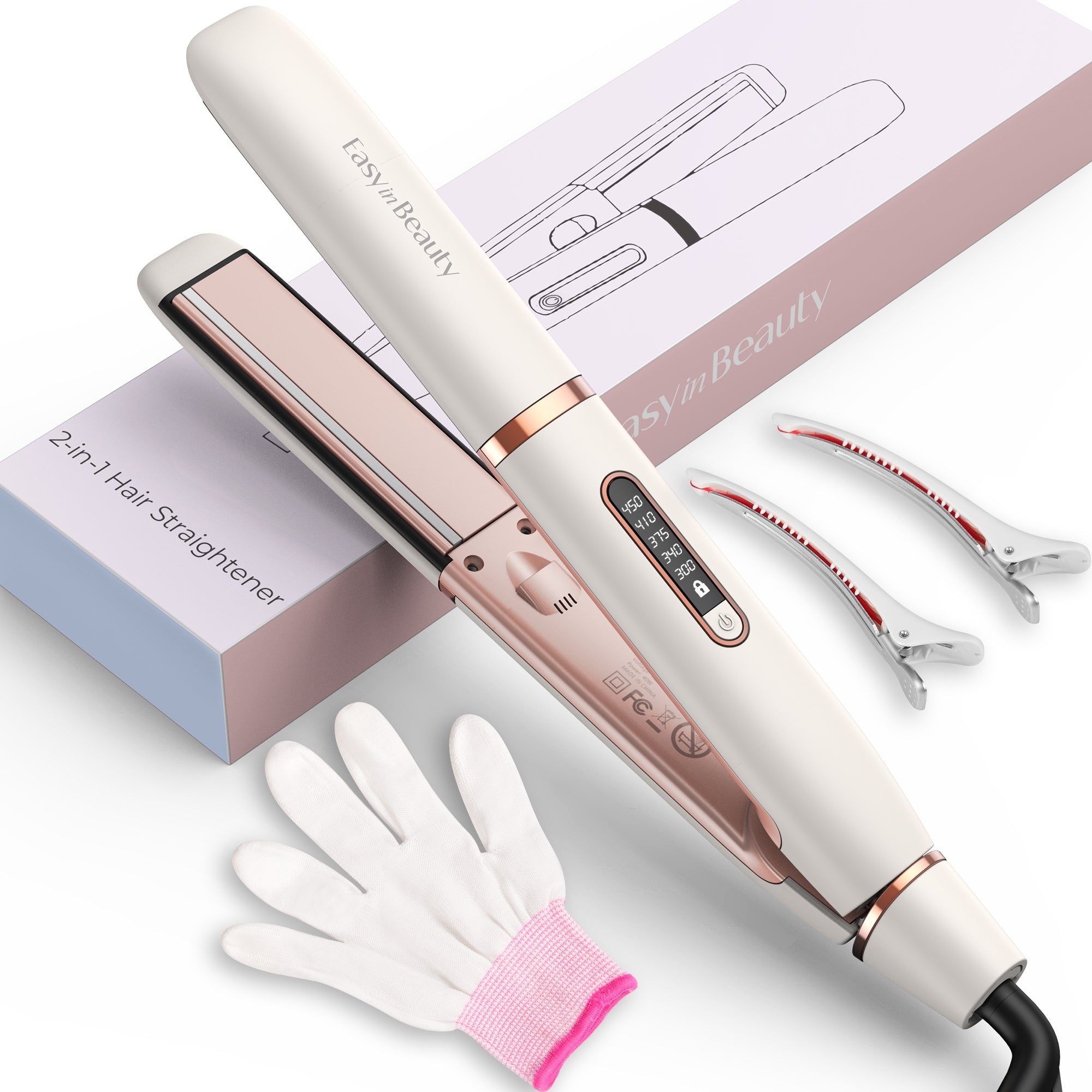 2-in-1 Hair Straightener and Curler