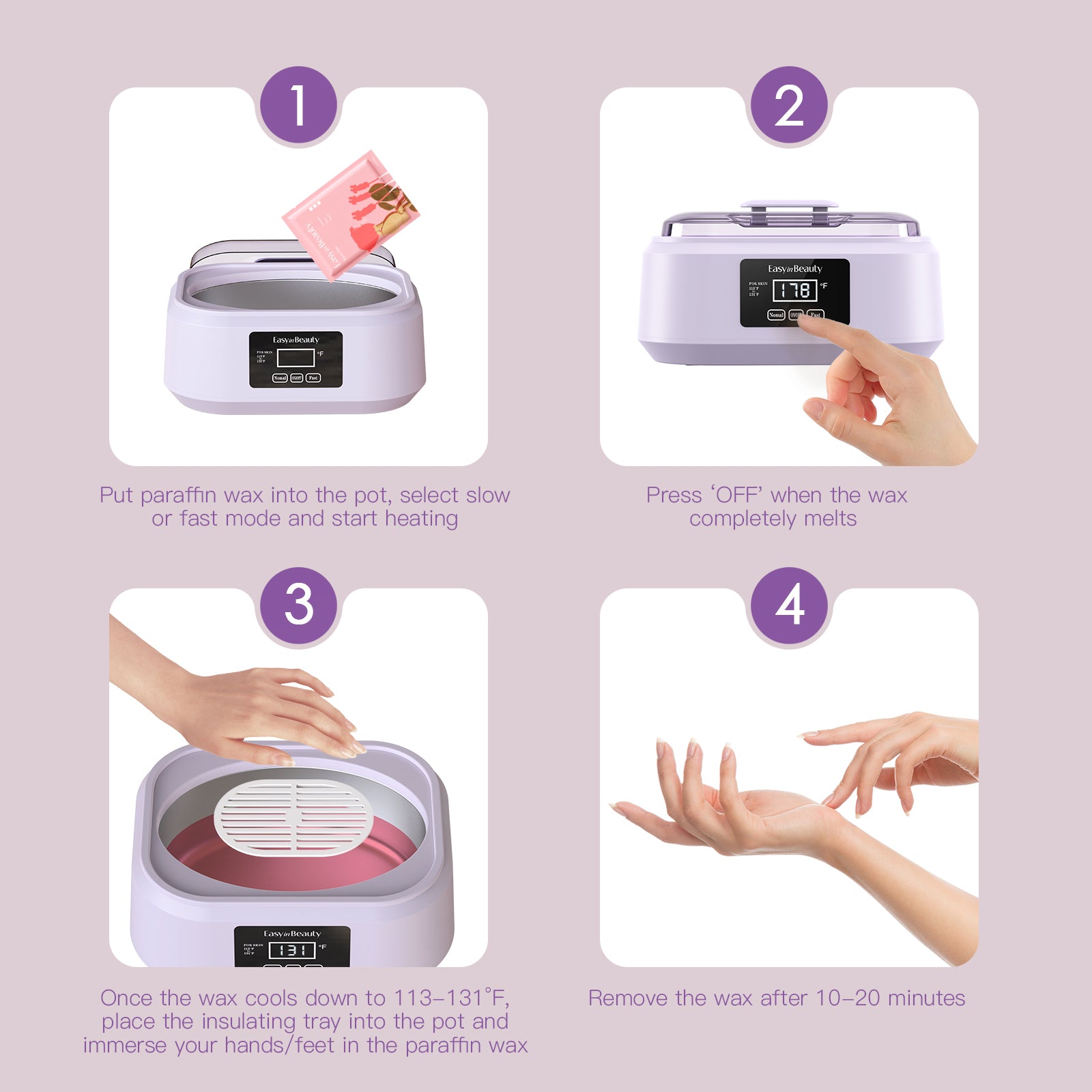 Paraffin Wax Refills by M21: Lavender Paraffin Wax Block, Use in Paraf –  The Nails Market